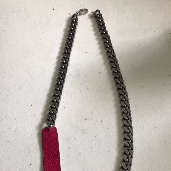 Reversible Gunmetal Chain Necklace - Picture 3 of 4
